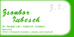 zsombor kubesch business card